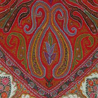 Kashmir Foldover Shawl c 1850