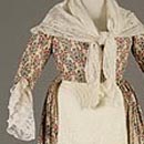 Printed Open Robe c 1790