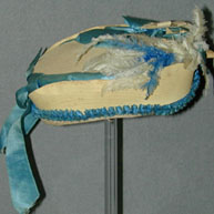 Girl's Pork Pie Paper Hat c 1860-65