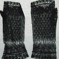 Black Wrist Mittens c 1830