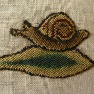 Raised Work Snail <i>Slip</i> 17 th c