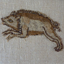 Leaping Boar <i>slip</i> 17th c