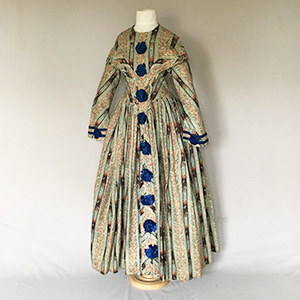 Printed Dress mid 1840s