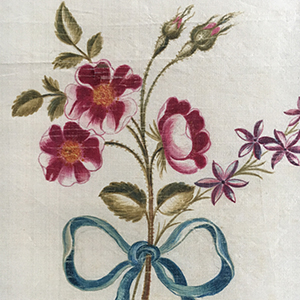 Hand Painted Silk 1770s