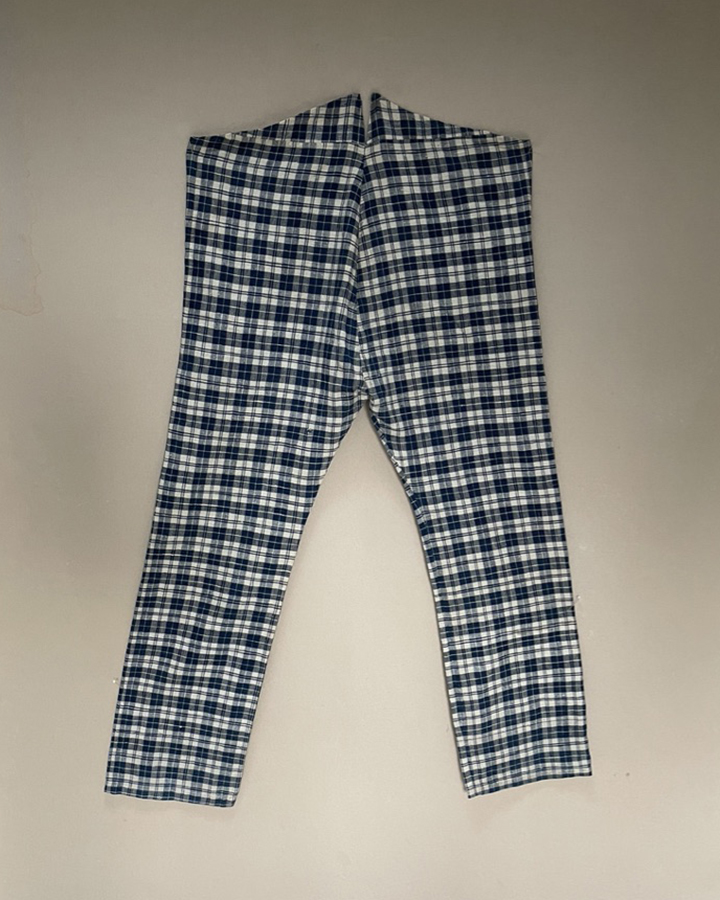 Linen Check Trousers