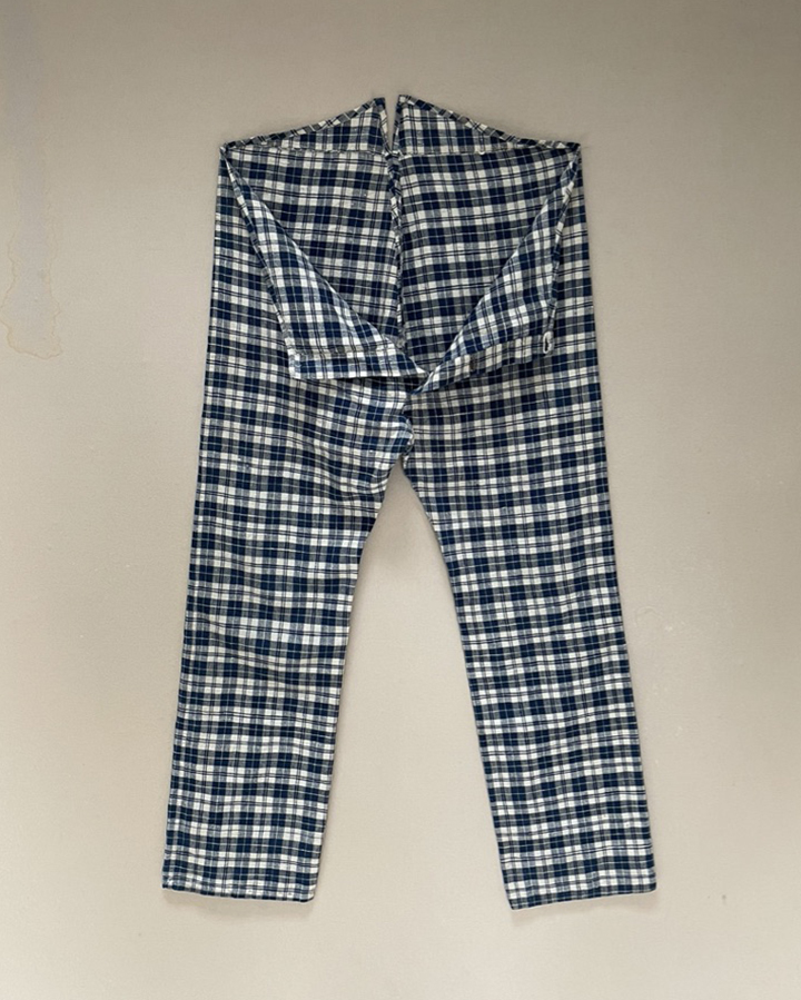 Linen Check Trousers