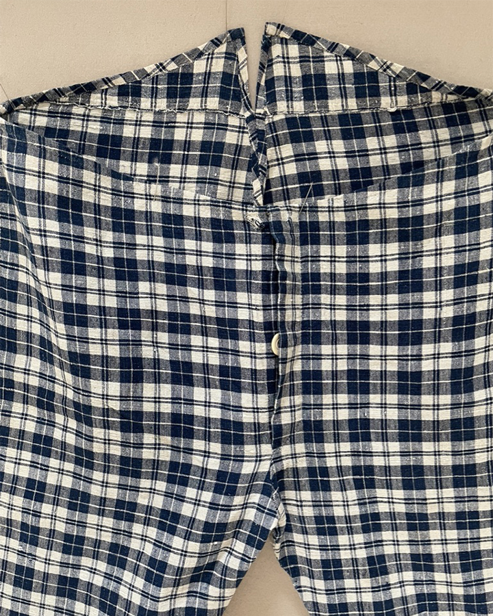 Linen Check Trousers