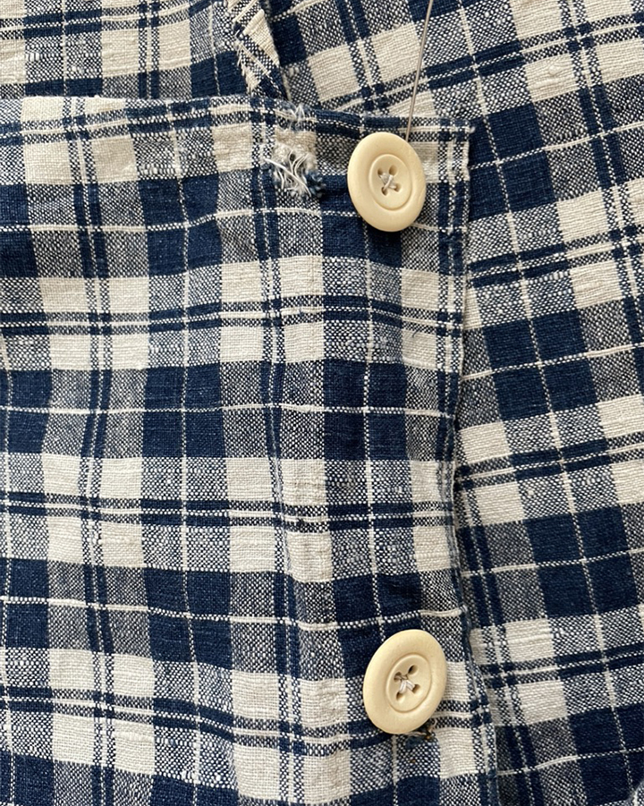 Linen Check Trousers