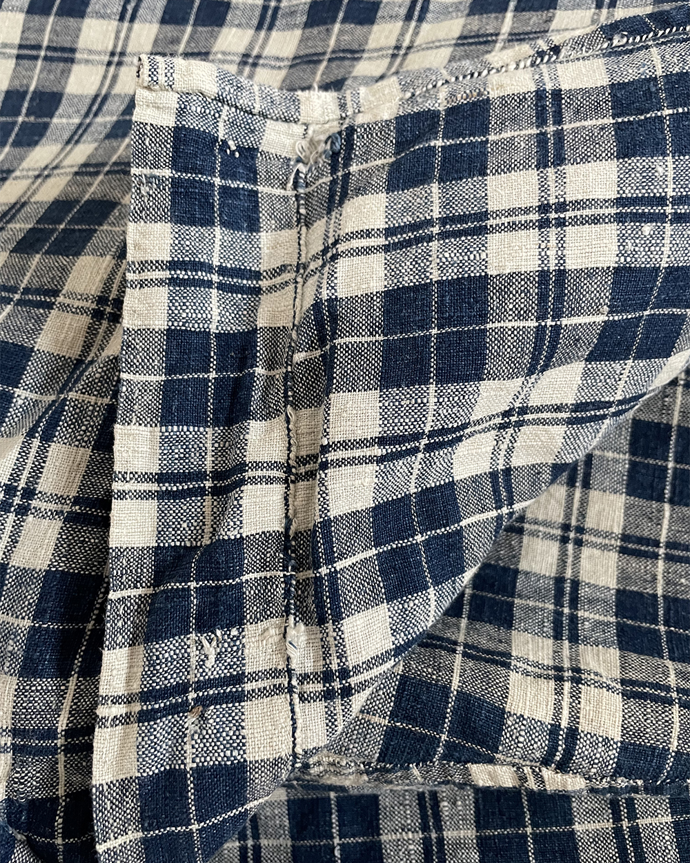 Linen Check Trousers
