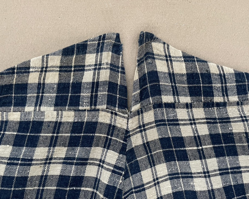 Linen Check Trousers