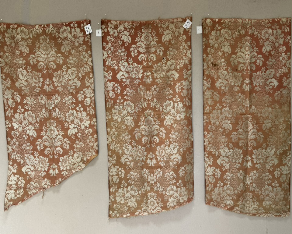 Lengths of Silk Damask