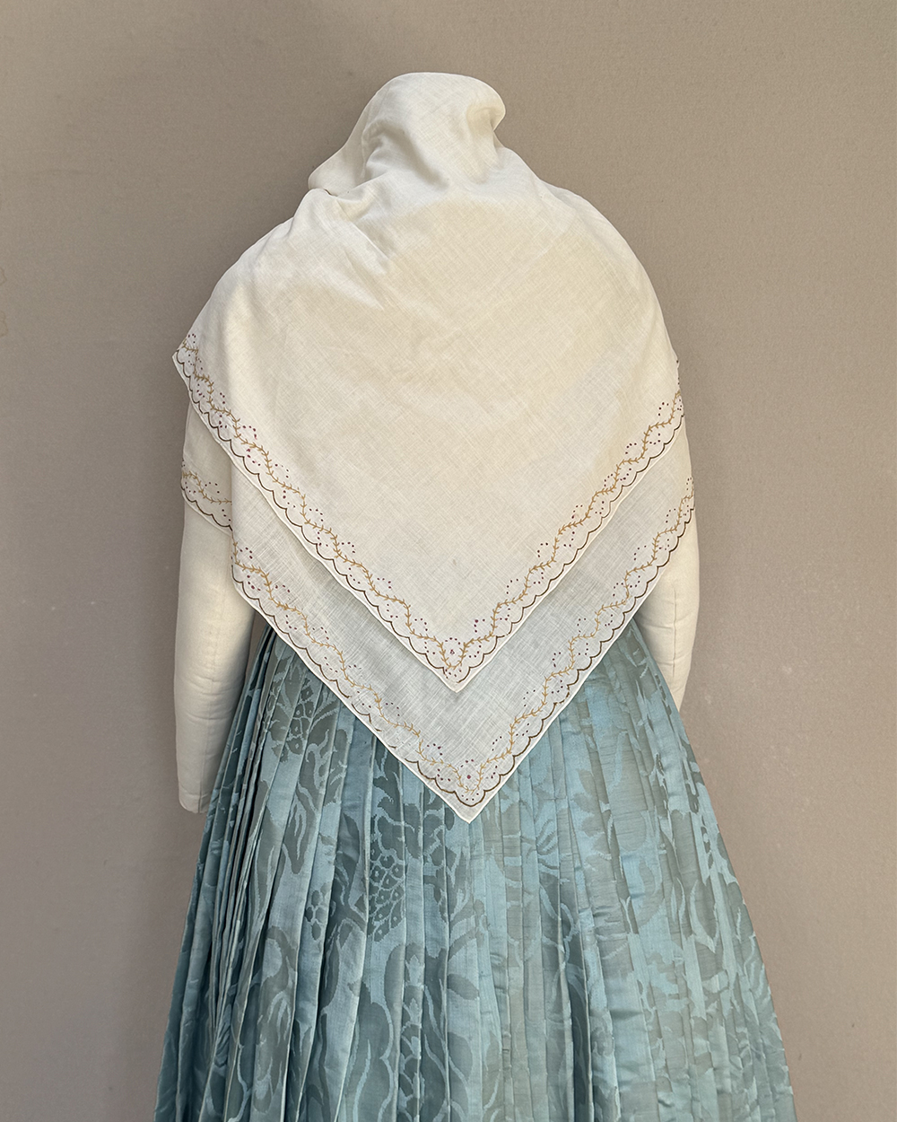 Embroidered Foldover Fichu