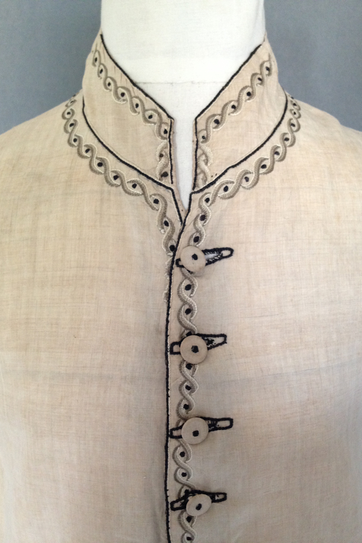 Linen Embroidered Waistcoat 1790's | English & European Dress | Meg ...