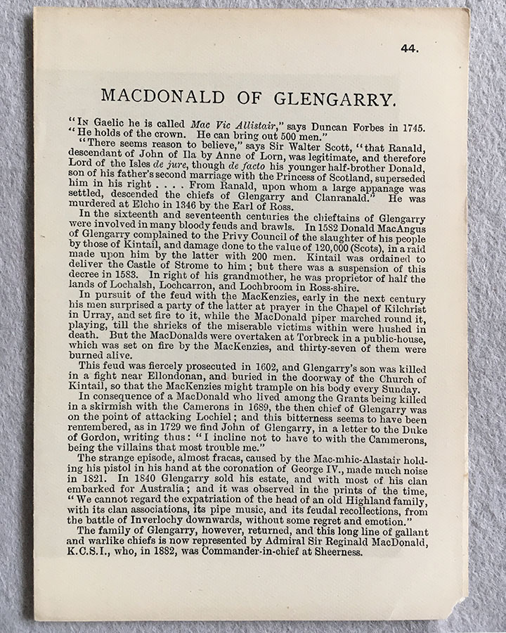 Scottish Clans/Tartans