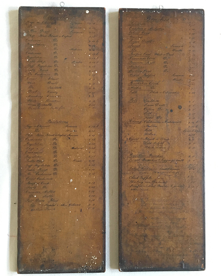 RARE Tailor's Price Boards