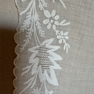 Chikan Embroidered Fichu