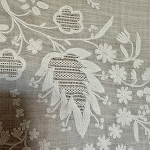 Chikan Embroidered Fichu