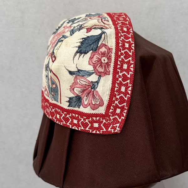 Indian Chintz Bonnet 18th c 