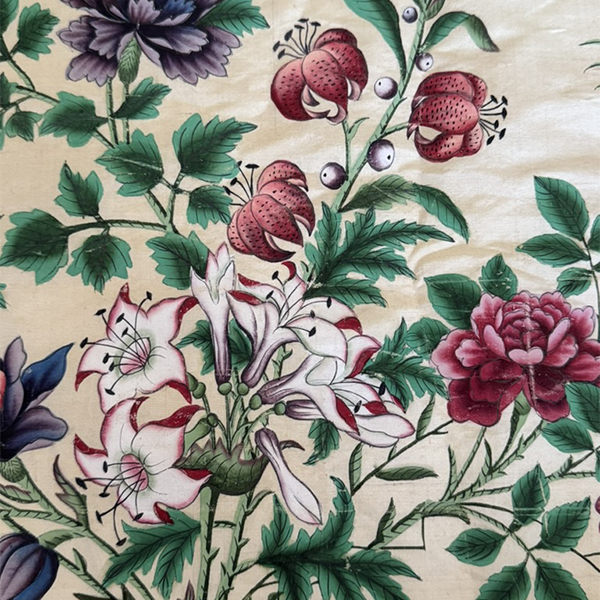 Chinese Painted Export Silk