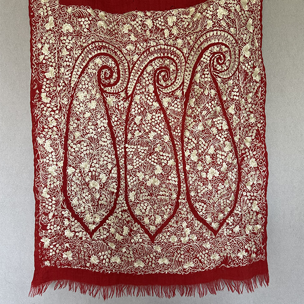 Embroidered Pashmina Stole Mid 19th century