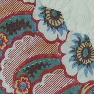 Patchwork Coverlet c 1815-30 fabrics