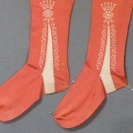 Men's Coral Silk Stockings Second Quarter 18th c