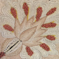 Quilted, Embroidered Panel Early 18th c
