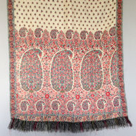 Indigo/Madder Drawloom Stole  c 1815