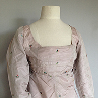 Lavender Embroidered Dress c 1810