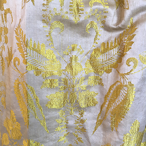 Damask Silk Dress Silk 1720s ; Dress c 1830