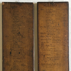 Tailor's Price Boards 1860s