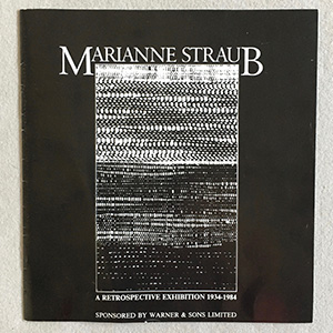 Marianne Straub exhibition catalogue 1984