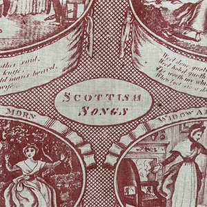 Scottish Songs Handkerchief 1780/90s