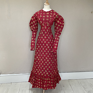 Turkey Red Discharge Dress