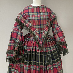 Rare Tartan Dress 1855-60