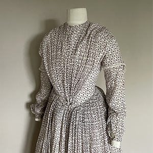 Printed Day Dress c 1860